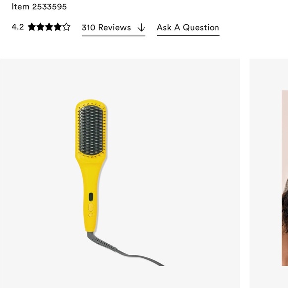 Drybar Brush Crush Yellow Heated Styling Straightening Hair Brush - Picture 6 of 7